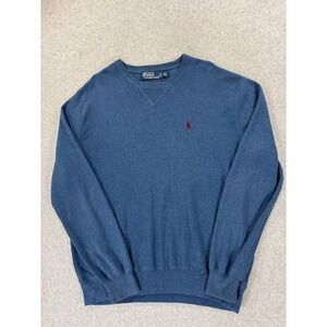 Polo Ralph Lauren Classic Solid Stitched Logo Crew Sweatshirt Sweater (Men's XL)